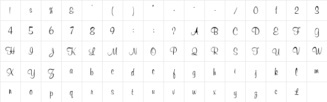 Muriel Regular font glyphpreview