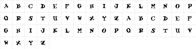 Lenappe Bold font glyphpreview