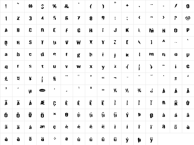Quarrystone Expanded Expanded font glyphpreview