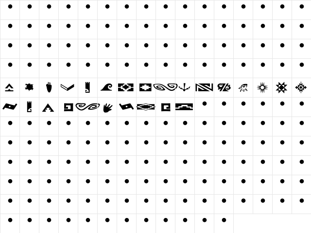 Southwest Ornaments MT Regular font glyphpreview