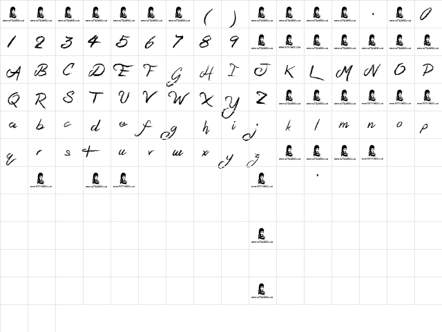 Sandy Bay Regular font glyphpreview