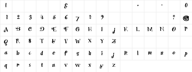 ChristyMarie Regular font glyphpreview