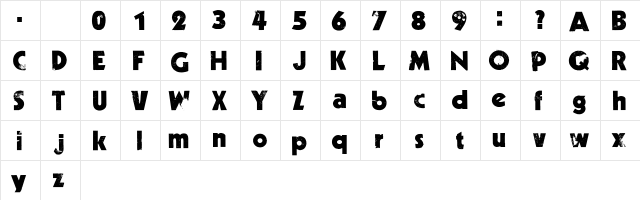 Decade Regular font glyphpreview