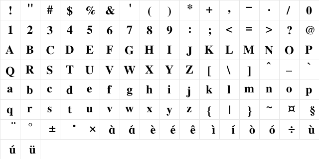 FZXiaoBiaoSong-B05S Regular font glyphpreview