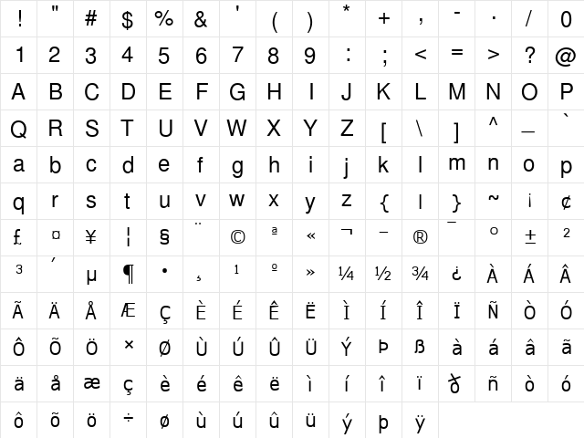 Khmer OS System Regular font glyphpreview