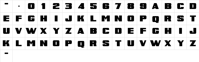 Super Retro M54 Regular font glyphpreview