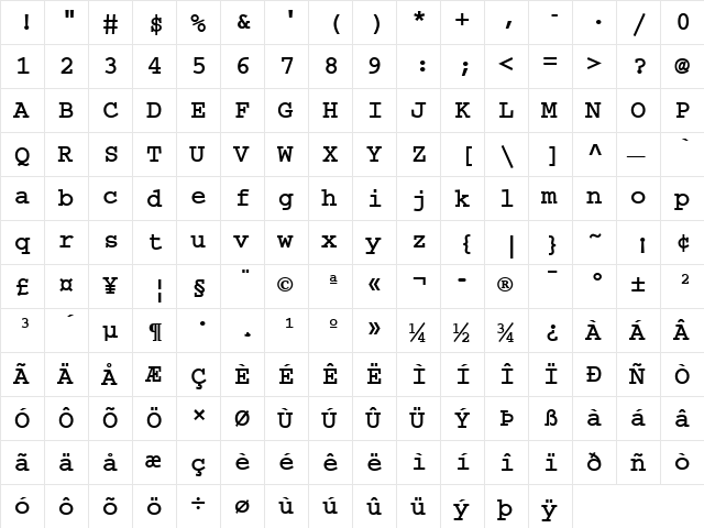 Ethiopic WashRa SemiBold SemiBold font glyphpreview