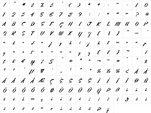 El Ranchero Regular font glyphpreview