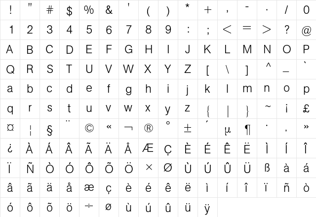 AG Buch BQ Regular font glyphpreview