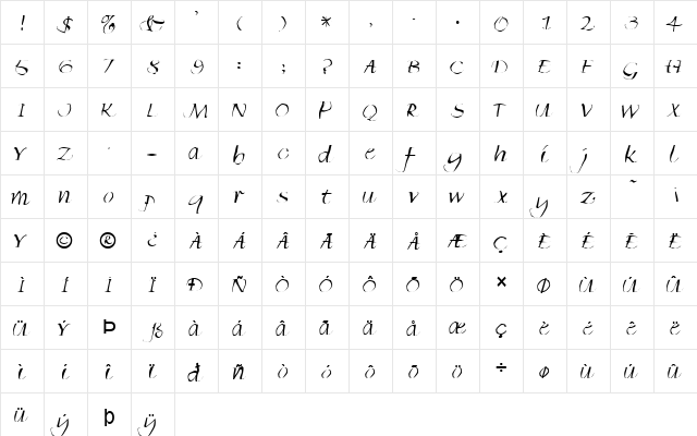 FZ WARPED 35 Normal font glyphpreview