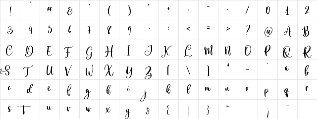 Sibertha Regular font glyphpreview