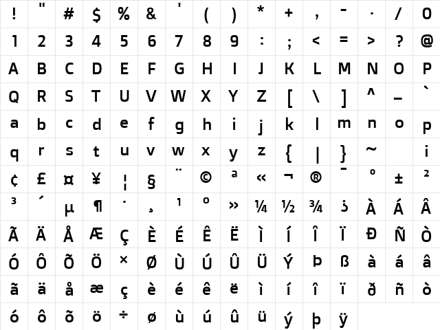 Doppio One Regular font glyphpreview