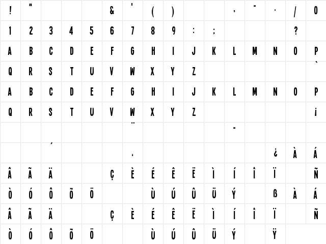 Single Sleeve Regular font glyphpreview