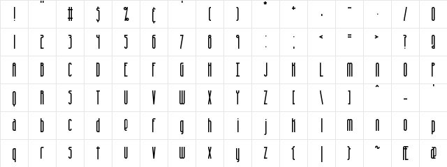 Overhead BRK Normal font glyphpreview