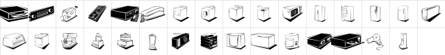 Appliances Regular font glyphpreview