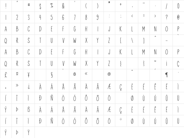 Anitype Redwood 2 font glyphpreview