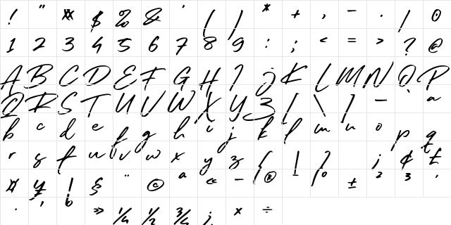 South Celebes Regular font glyphpreview