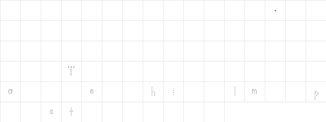 SD Manuscript Dotted S Regular font glyphpreview