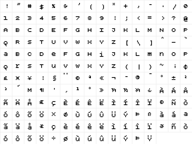 BPdotsUnicaseSquare Bold font glyphpreview
