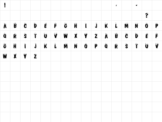 Flames FC Normal font glyphpreview