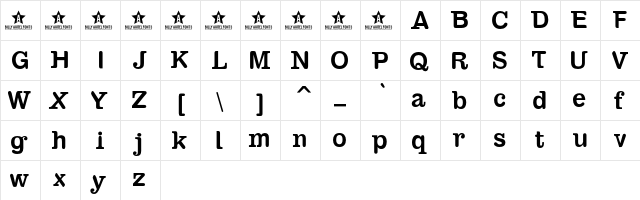 SAMBAHOLLYC Regular font glyphpreview