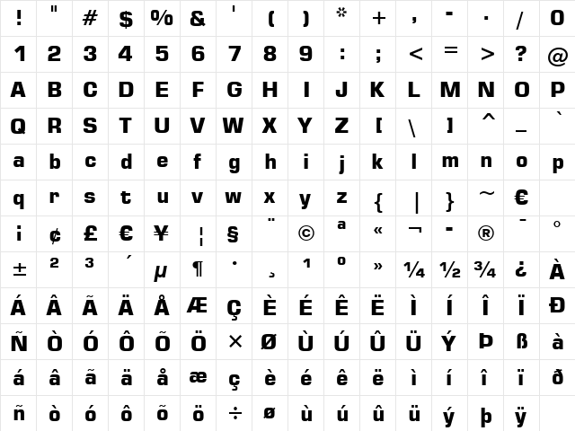 font397 Bold font glyphpreview