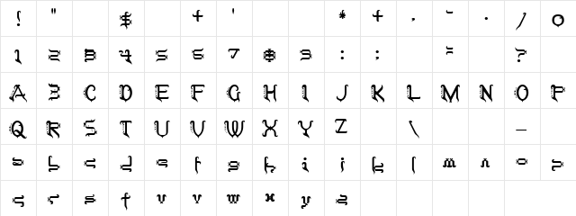 Khandhala Ghat Regular font glyphpreview