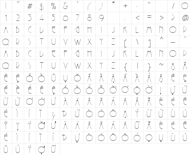 VI Tri Anh Hoa Normal font glyphpreview