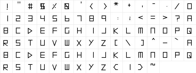 minim 100 font glyphpreview