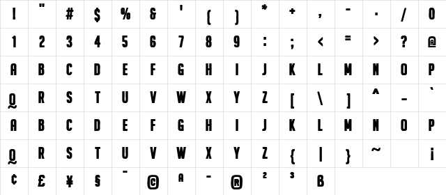 Fannabella Regular font glyphpreview
