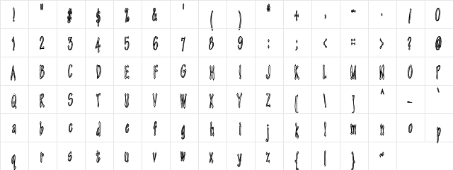 Follow the Marks Regular font glyphpreview