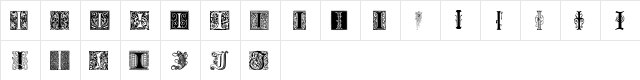 Ornamental Initials I Regular font glyphpreview