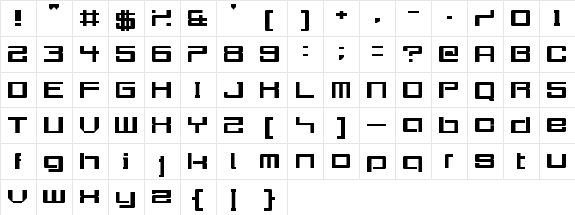 Urgently Regular font glyphpreview