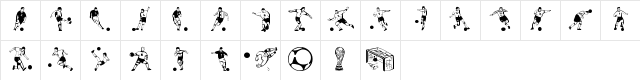 Soccer Dance Regular font glyphpreview