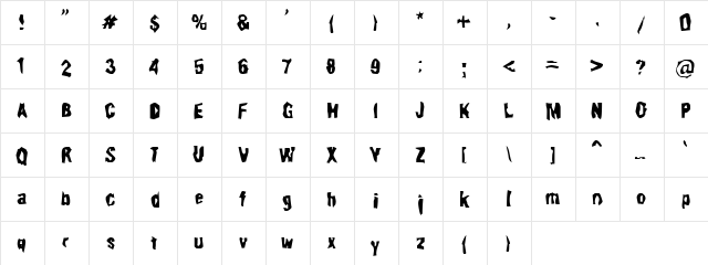 Spatter Regular font glyphpreview