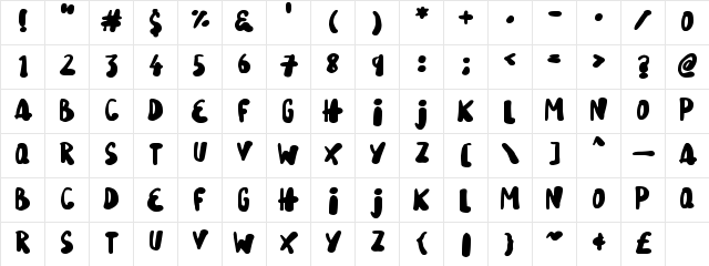 Snowy Skies Regular font glyphpreview