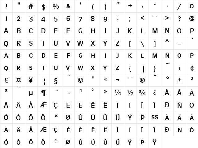 Antique Olive SC T Regular font glyphpreview