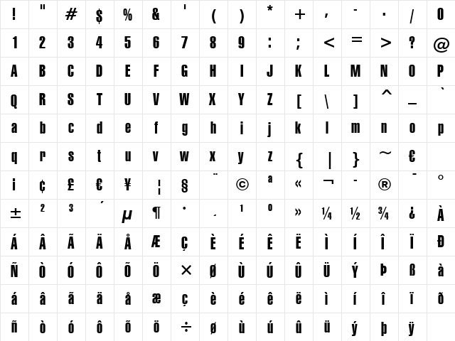 ft47 Regular font glyphpreview