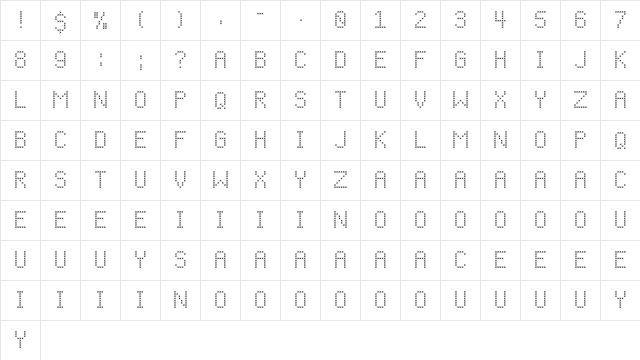 CF Christmas Stitch Regular font glyphpreview