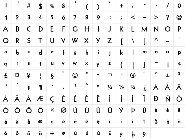 Kabel Heavy font glyphpreview