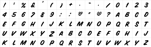 SnyderSpeed Regular font glyphpreview