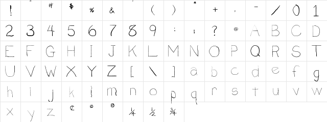 Stosh Regular font glyphpreview