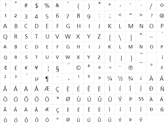 FrontPage-Caps-Light Regular font glyphpreview