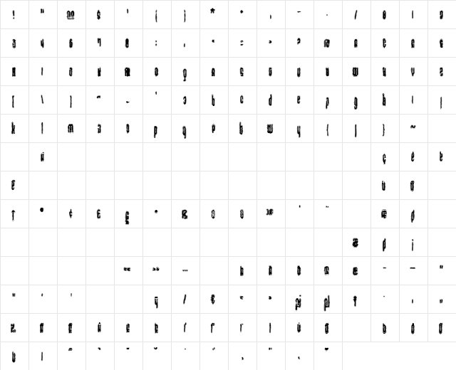 Saturate Inline font glyphpreview