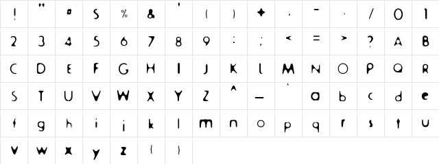Fur Regular font glyphpreview