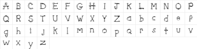 SketchBones Regular font glyphpreview