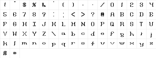 Draggle BRK Regular font glyphpreview