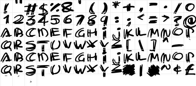 Trashtalk Regular font glyphpreview