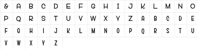 Versalita& Regular font glyphpreview