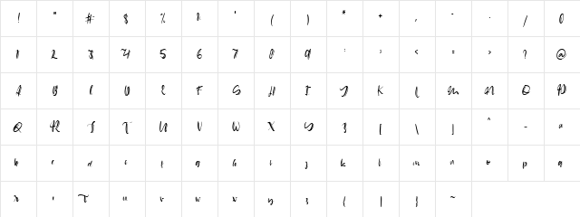 everbest Regular font glyphpreview